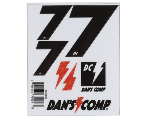 Dan's Comp BMX Numbers (Black) (2" x 2, 3" x 1) (7)